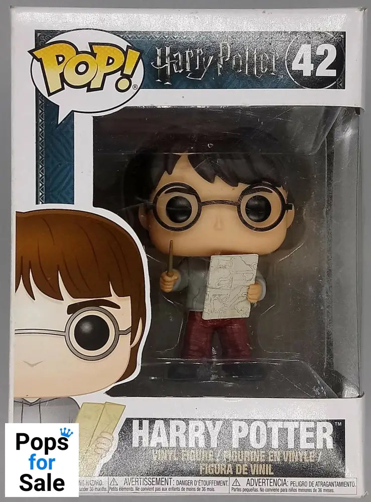 42 Harry Potter (w/ Marauder's Map) Harry Potter Funko POP - Box Damaged