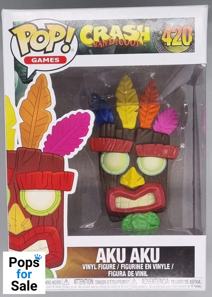420 Aku Aku - Crash Bandicoot - Funko POP - Box Damaged