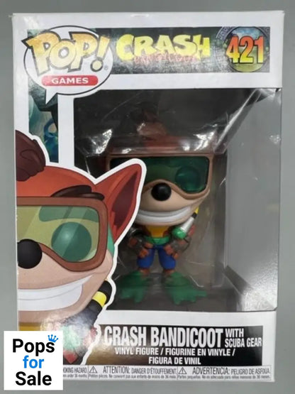 421 Crash Bandicoot (with Scuba Gear) Crash Bandicoot Box Damaged Funko POP