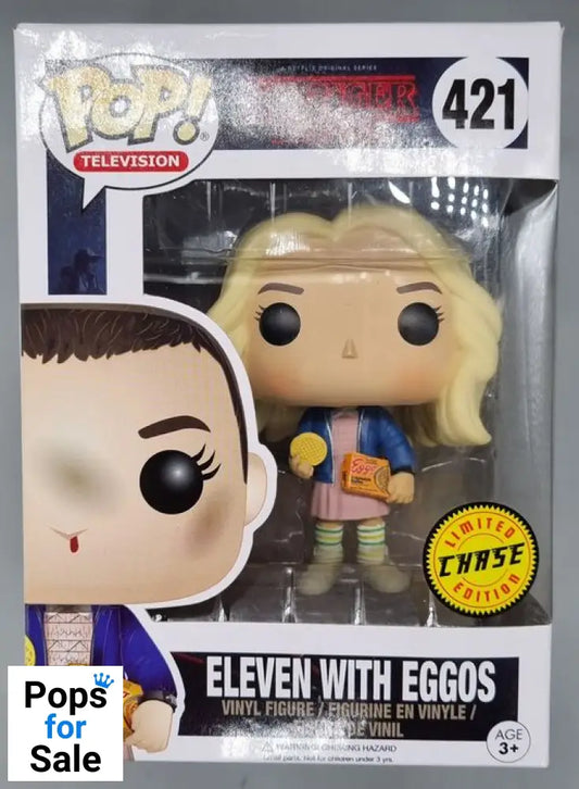 #421 Eleven with Eggos (Wig) Chase Edition - Stranger Things Funko POP