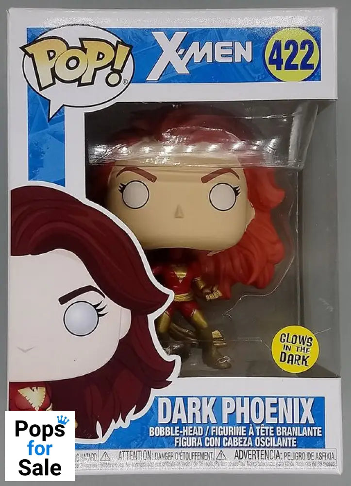 #422 Dark Phoenix (Action Pose) - Glow - Marvel X-Men Box Damaged Funko POP