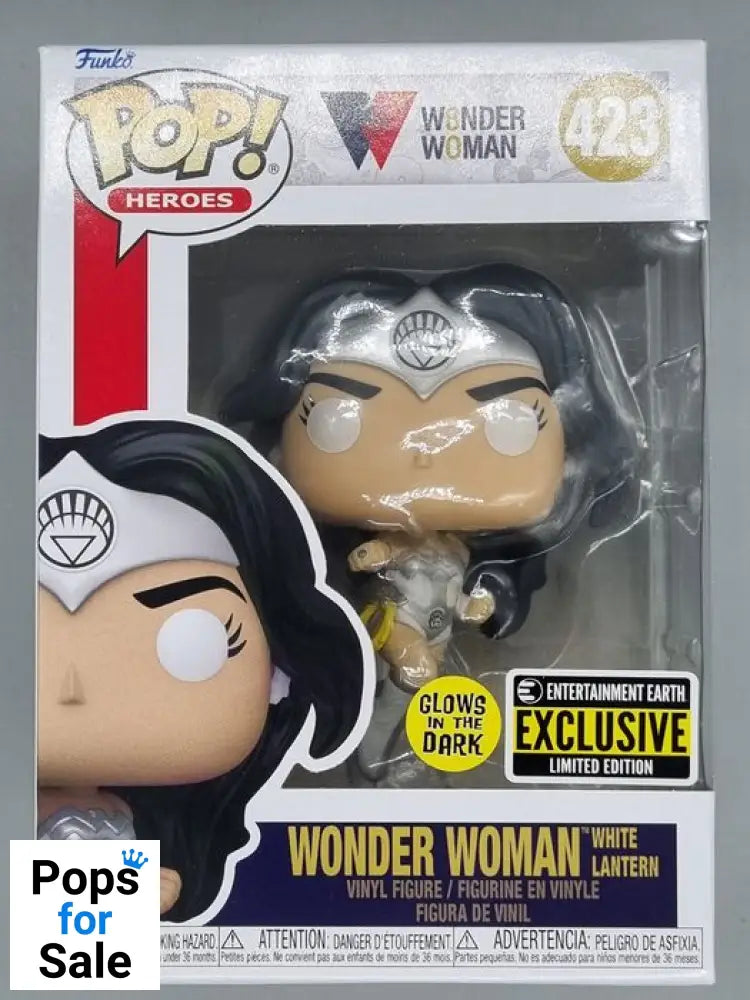 #423 Wonder Woman (White Lantern) Glow 80th DC Funko POP