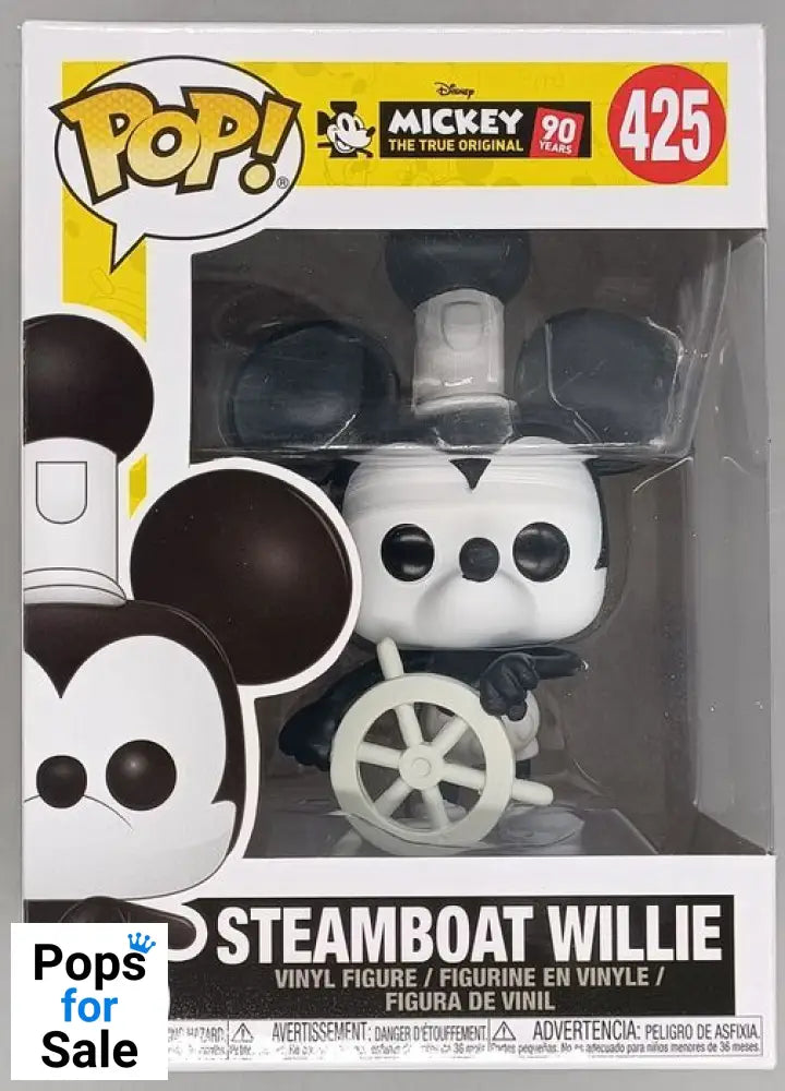 #425 Steamboat Willie Disney Mickey's 90th Anniversary Funko POP