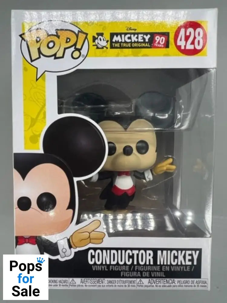 #428 Conductor Mickey Disney Mickey's 90th Anniversar Box Damaged Funko POP