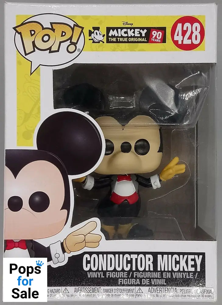 428 Conductor Mickey Disney Mickey's 90th Anniversary Funko POP