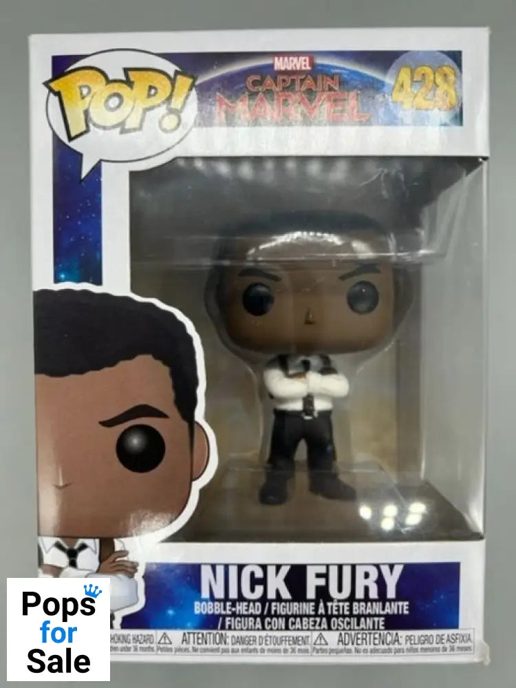 #428 Nick Fury - Marvel Captain Marvel - Box Damaged Funko POP