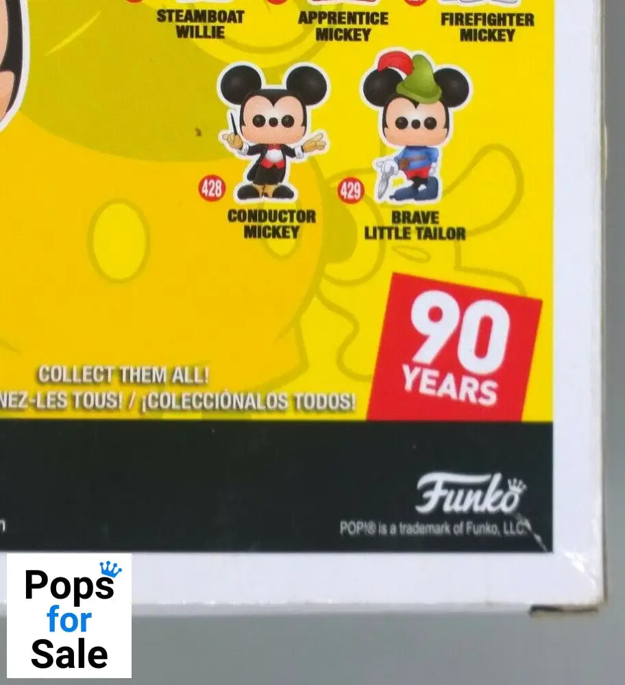 429 Brave Little Tailor Disney Mickey's 90th Funko POP - Box Damaged