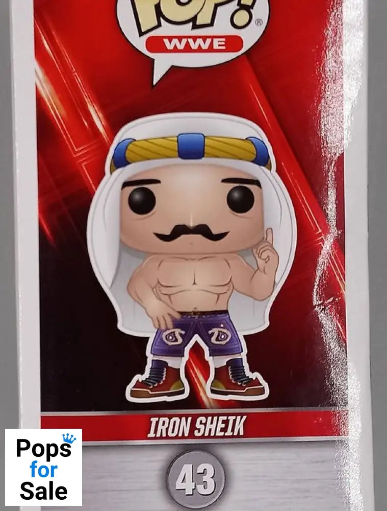 #43 Iron Sheik (Red Keffiyeh) - Chase Edition - WWE Box Damaged Funko POP