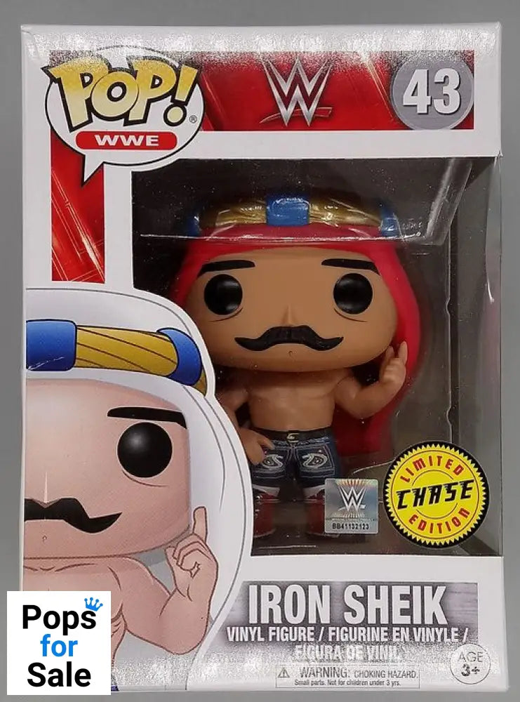 #43 Iron Sheik (Red Keffiyeh) - Chase Edition - WWE Box Damaged Funko POP