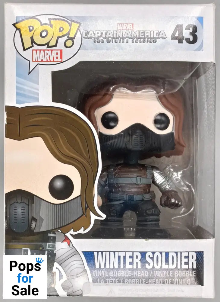 #43 Winter Soldier (Unmasked) Marvel Captain America Box Damaged Funko POP