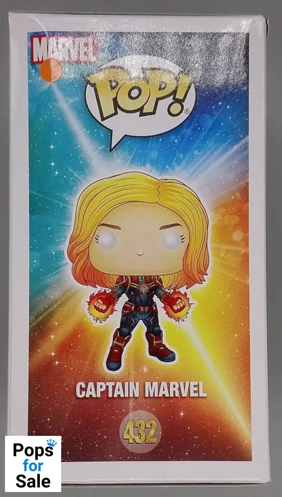 #432 Captain Marvel (Powered Up) Glow Marvel Captain Marvel Box Damaged Funko POP