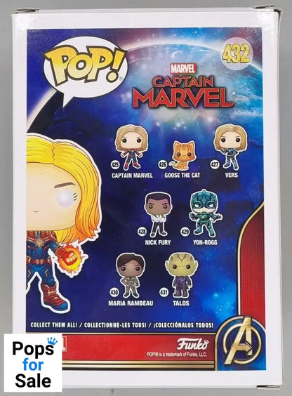 #432 Captain Marvel (Powered Up) Glow Marvel Captain Marvel Funko POP