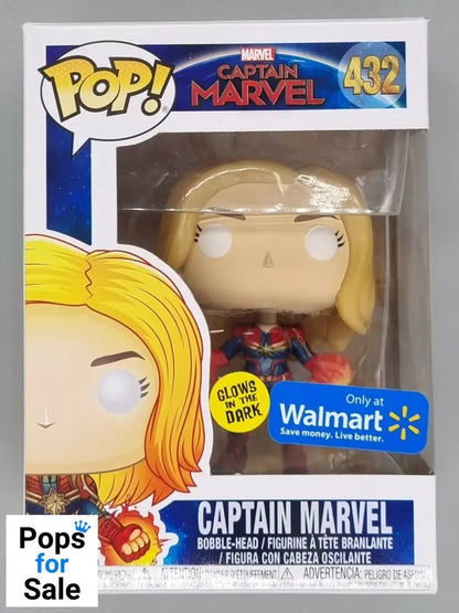 #432 Captain Marvel (Powered Up) Glow Marvel Captain Marvel Funko POP