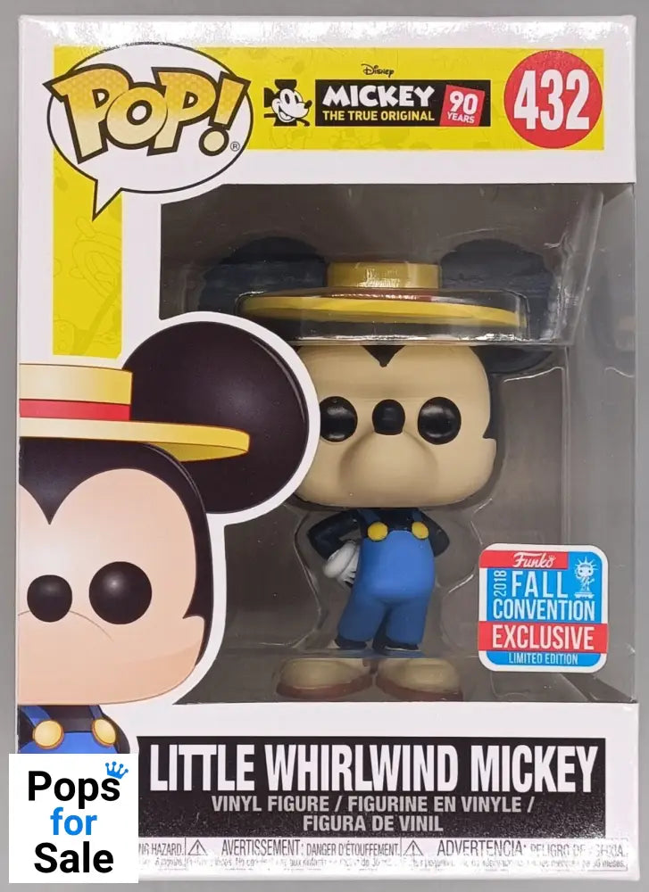 432 Little Whirlwind Mickey - Disney - 2018 Con - Funko POP - Box Damaged