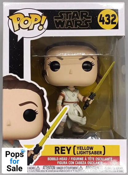 #432 Rey (Yellow Lightsaber) - Star Wars - Box Damaged Funko POP