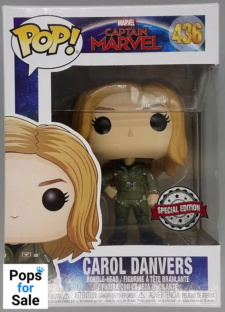 #436 Carol Danvers (Flight Suit) - Marvel Captain Marvel Funko POP