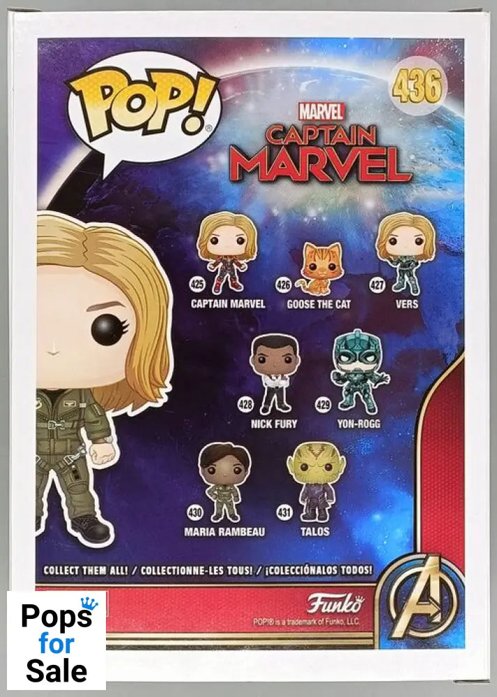 #436 Carol Danvers (Flight Suit) - Marvel Captain Marvel Funko POP