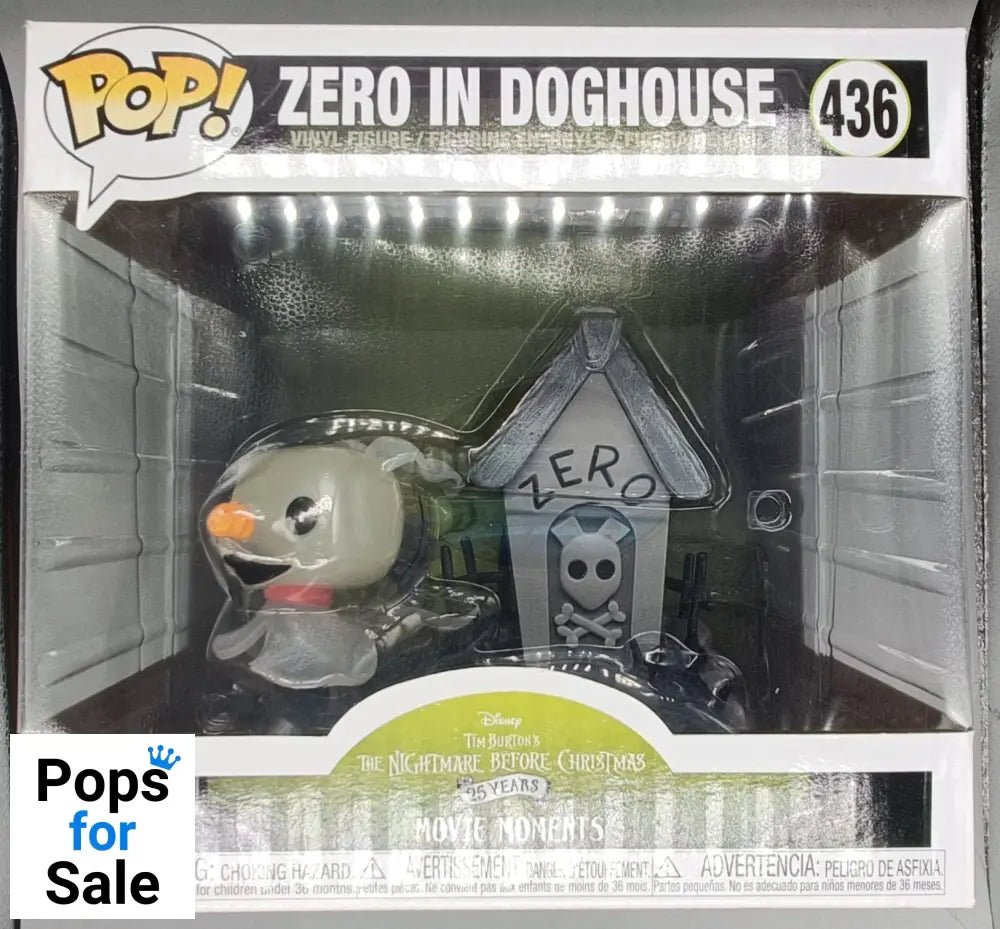 #436 Zero in Doghouse Movie Moment Glow Chase Disney T Box Damaged Funko POP