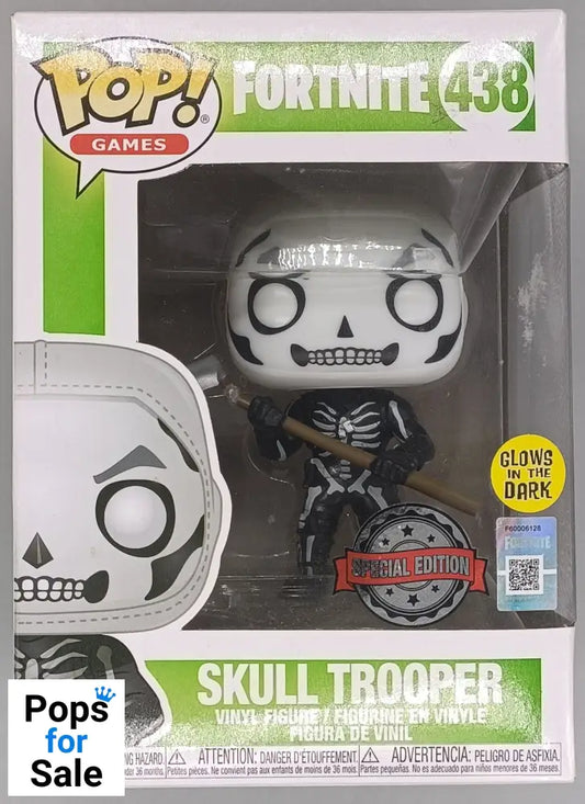 438 Skull Trooper - Glow - Fortnite -Funko POP - Box Damaged
