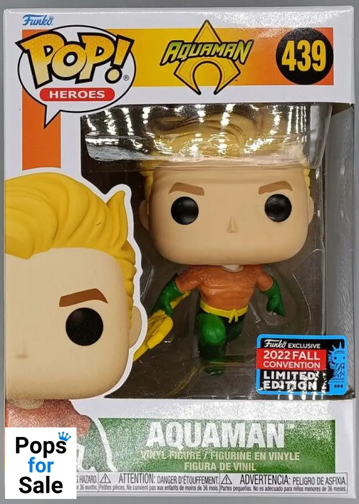 439 Aquaman (w/ Trident) DC Aquaman - 2022 Con Funko POP