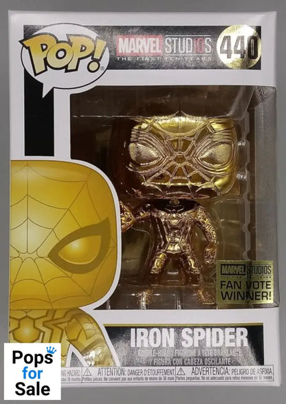 #440 Iron Spider (Gold) Chrome Marvel Studios 10 Box Damaged Funko POP