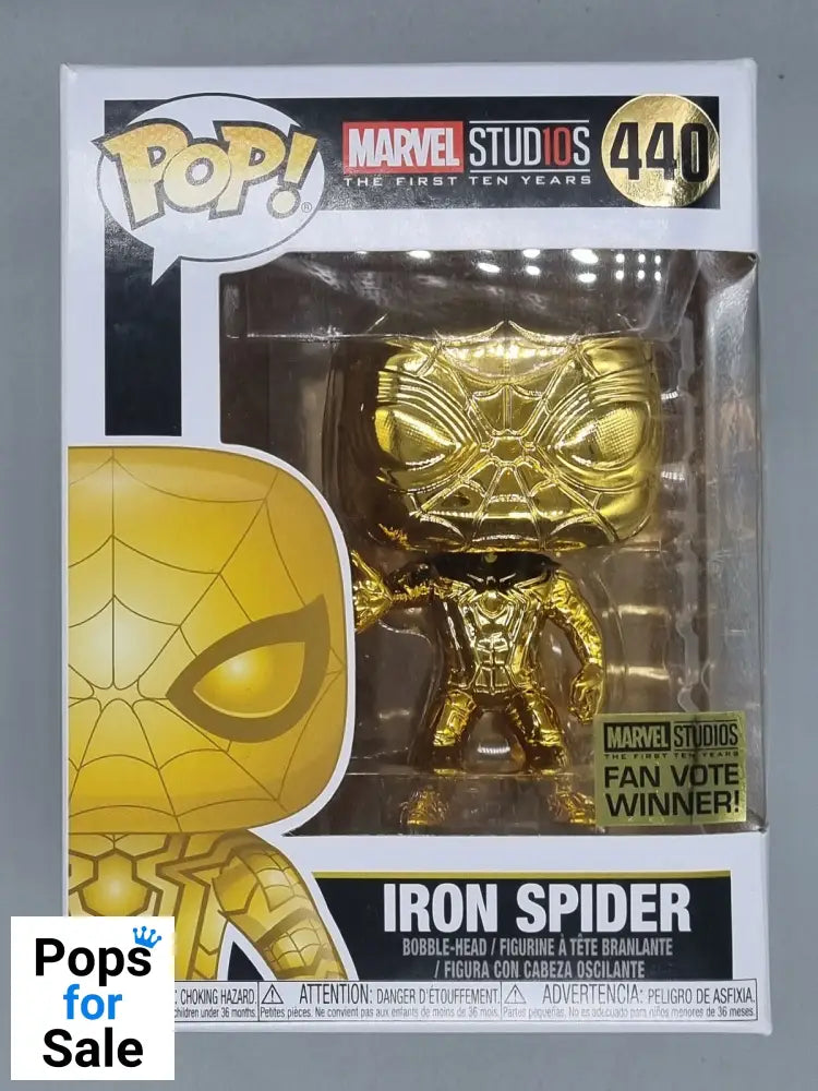 440 Iron Spider (Gold) - Chrome - Marvel Studios 10 Funko POP