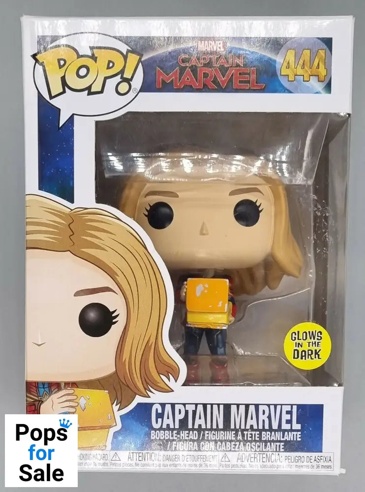 #444 Captain Marvel (w/ Tesseract) - Glow - Marvel Funko POP