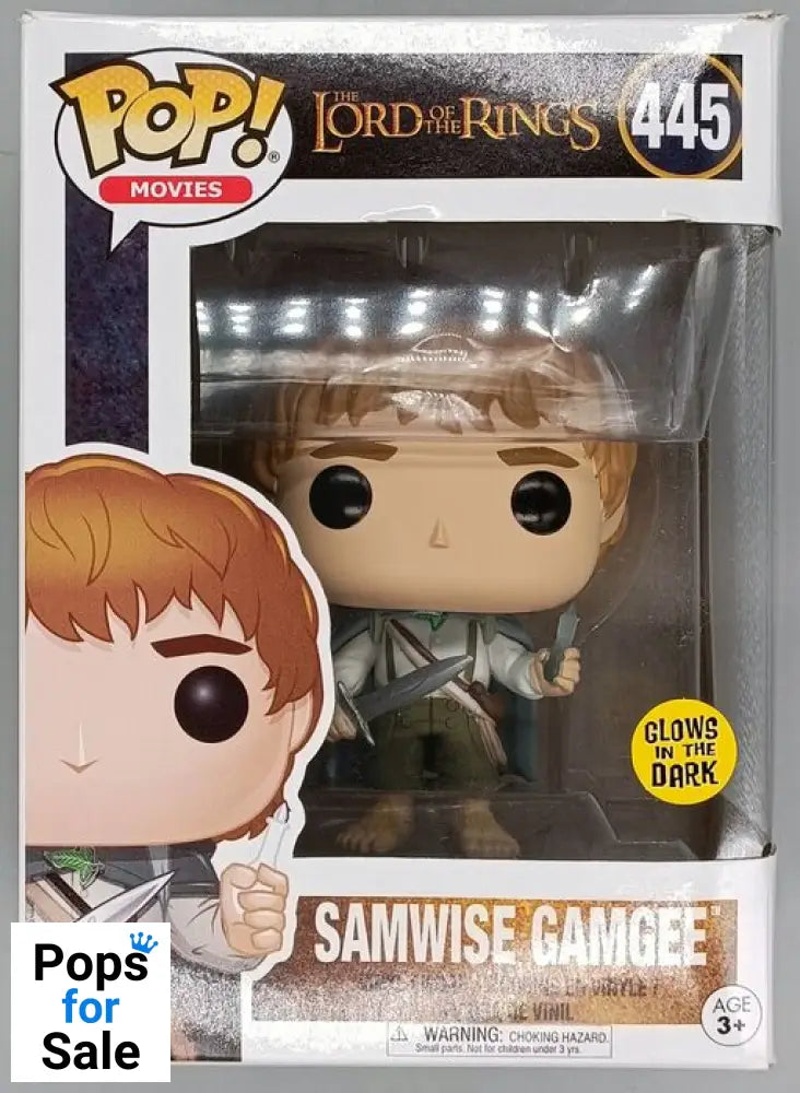 445 Samwise Gamgee - Glow - Lord Of The Rings - Box Damaged Funko POP