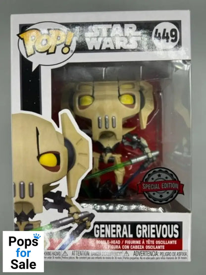 449 General Grievous (w/ Four Lightsabers) Star Wars Funko POP - Box Damaged