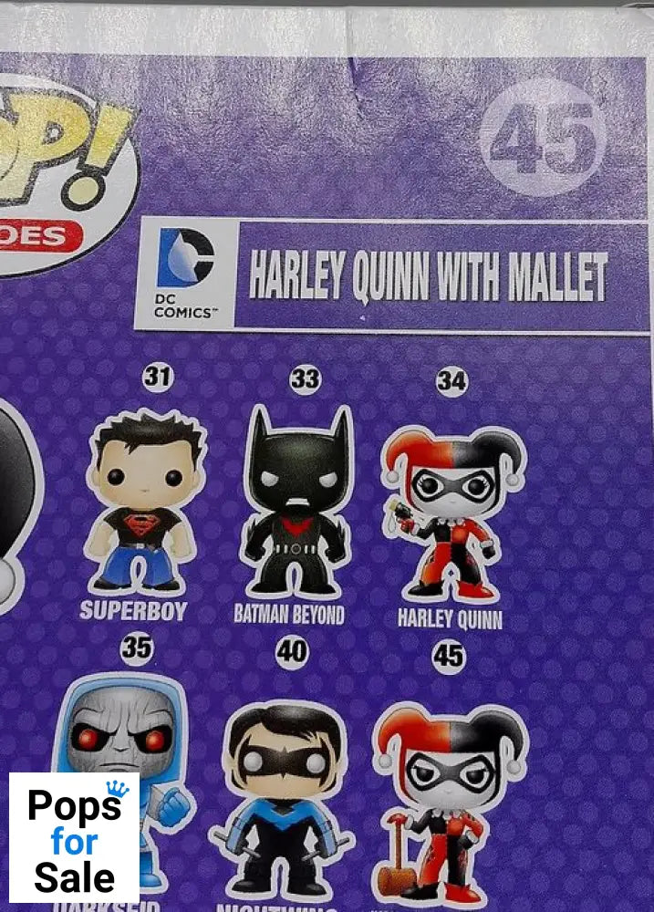 45 Harley Quinn with Mallet - DC Comics - Funko POP - Box Damaged