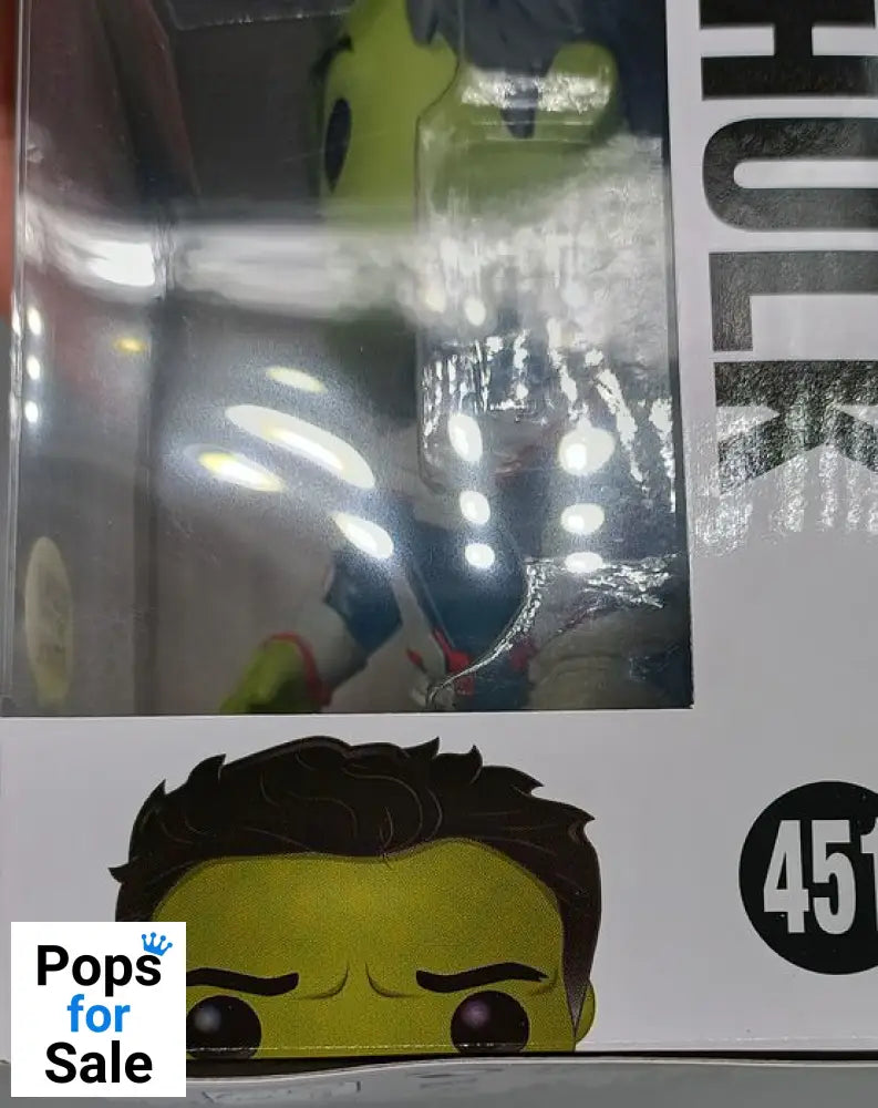 #451 Hulk (Team Suit) Glow Marvel Avengers Endgame Box Damaged Funko POP