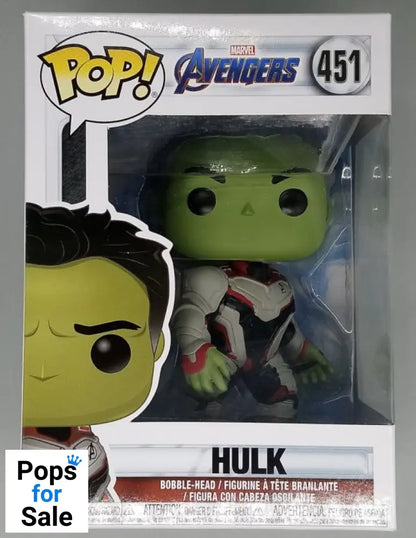 #451 Hulk (Team Suit) Marvel Avengers Endgame Box Damaged Funko POP