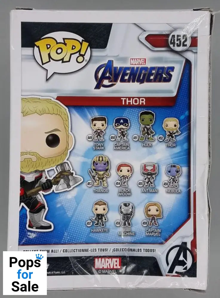 452 Thor (Team Suit) Marvel Avengers Endgame Box Damaged Funko POP