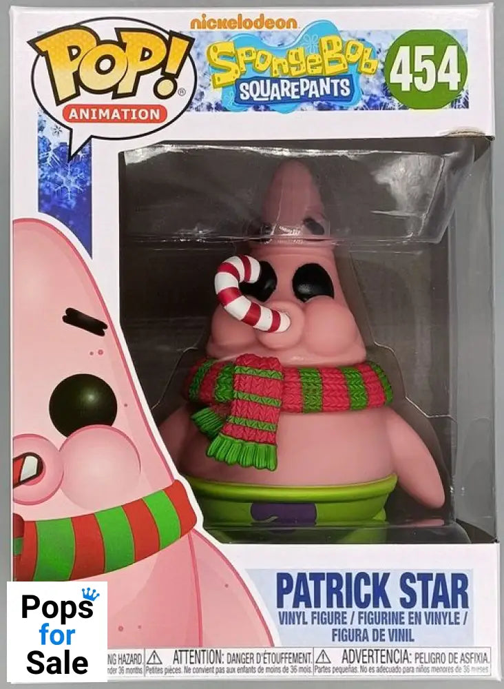 #454 Patrick Star (Holiday) - SpongeBob SquarePants Box Damaged Funko POP