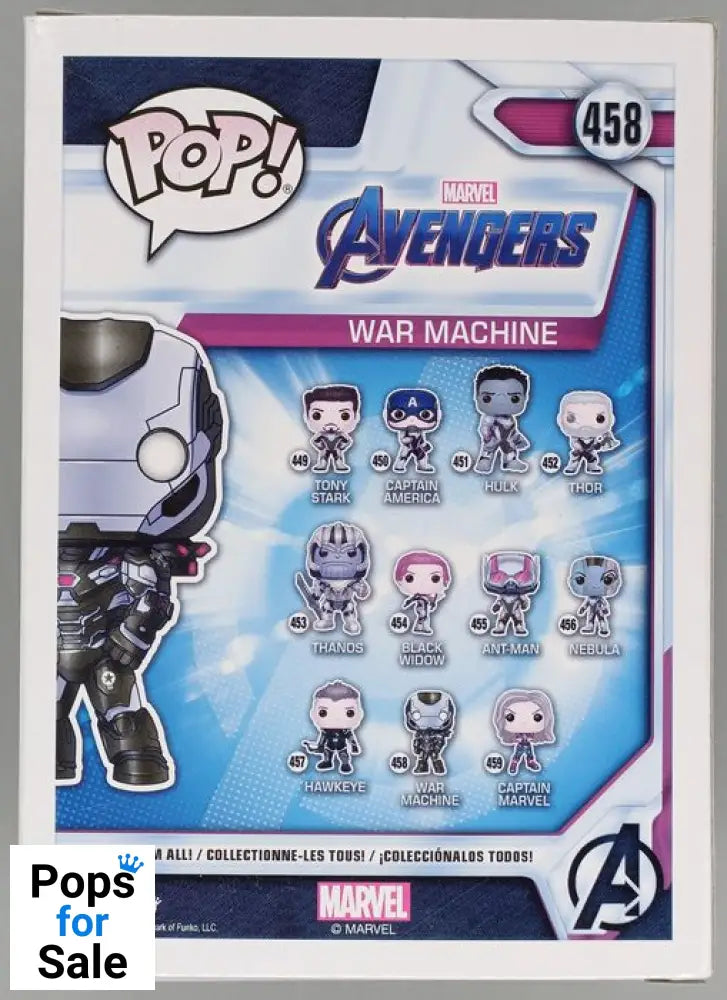 #458 War Machine - Marvel Avengers Endgame - Box Damaged Funko POP