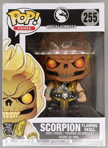 255 Scorpion (Flaming Skull) - Mortal Kombat X - Funko POP - Box Damaged