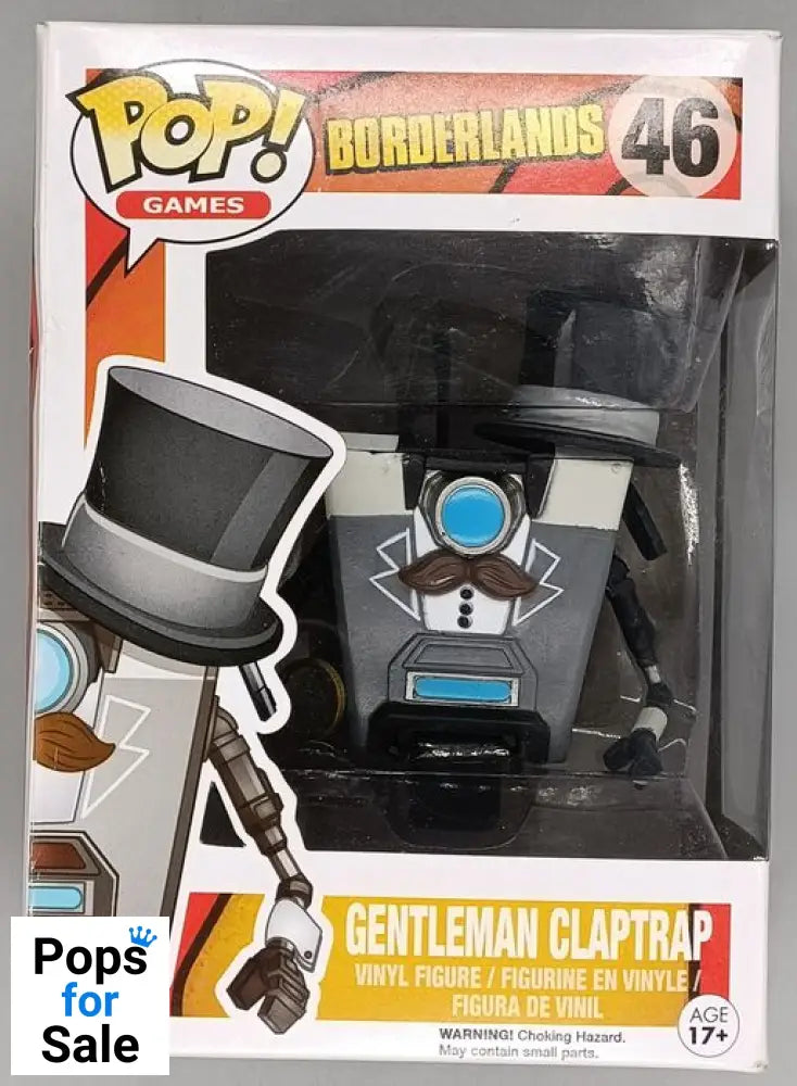 46 Gentleman Claptrap - Borderlands - Funko POP - Box Damaged