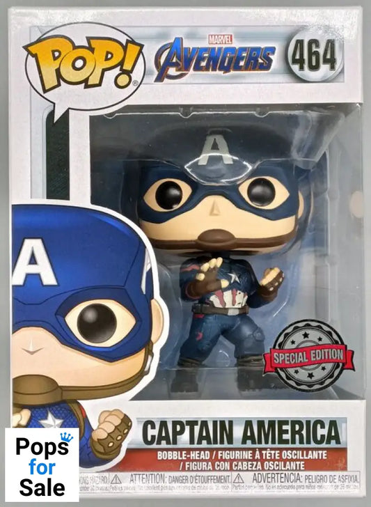 #464 Captain America (Action Pose) Marvel Avengers Endgame Box Damaged Funko POP