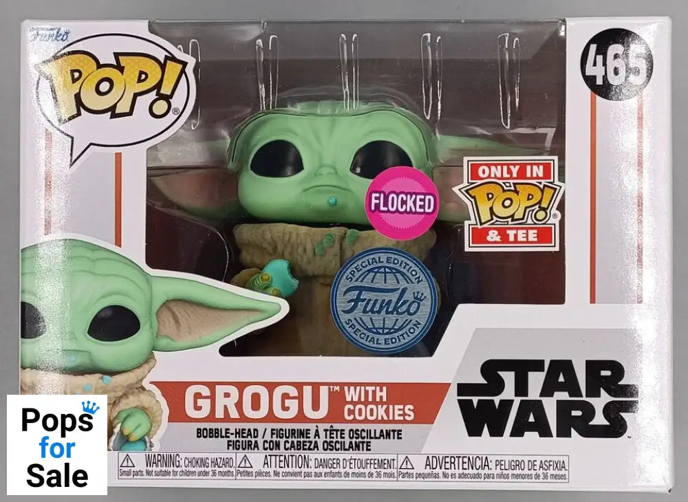 #465 Grogu (with Cookies) Flocked Star Wars Funko POP