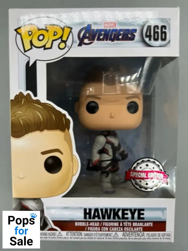 #466 Hawkeye (Team Suit) Marvel Avengers Endgame Box Damaged Funko POP