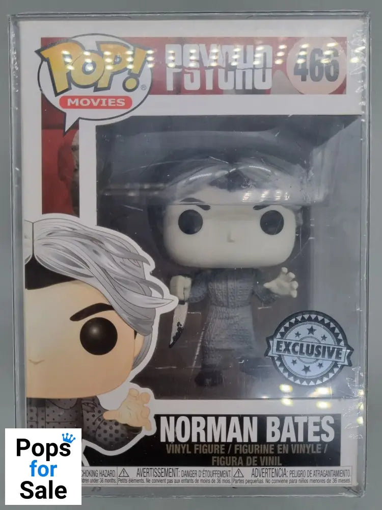 466 Norman Bates - B&W - Horror - Psycho - Funko POP - Box Damaged