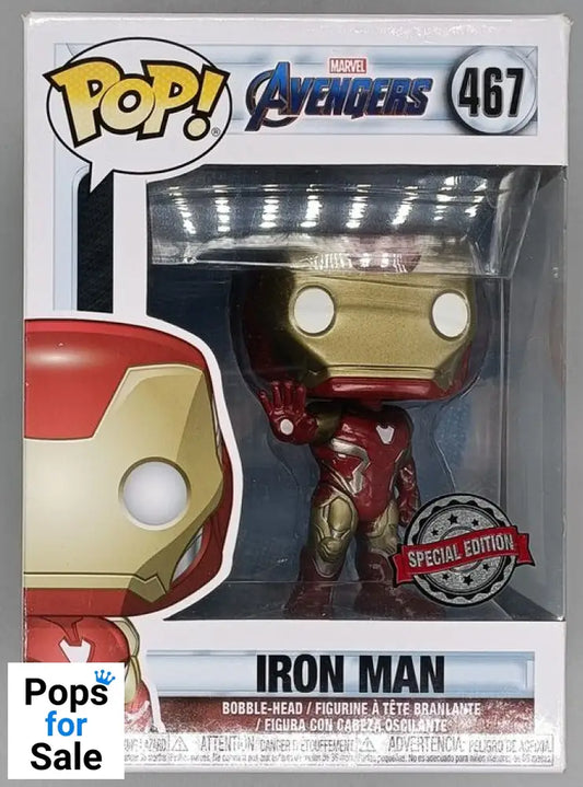 467 Iron Man (Action Pose) Marvel Avengers Endgame Box Damaged Funko POP