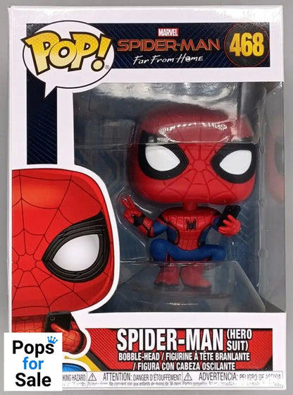468 Spider-Man (Hero Suit) Marvel SpiderMan Far from Home - Box Damaged Funko POP