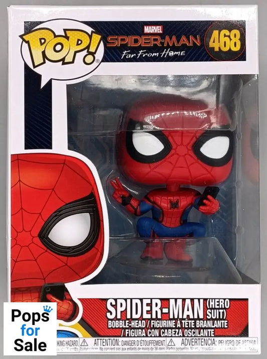 468 Spider-Man (Hero Suit) Marvel SpiderMan Far from Home - Box Damaged Funko POP