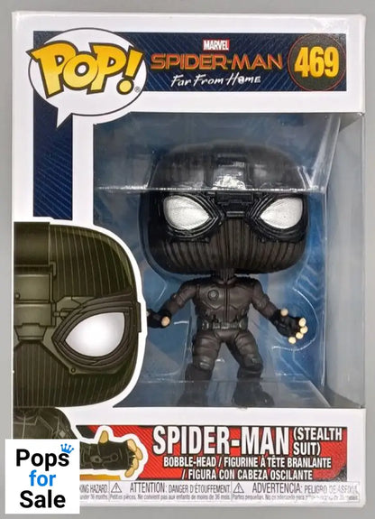 #469 Spider-Man (Stealth Suit) - Spider Far from Home Box Damaged Funko POP