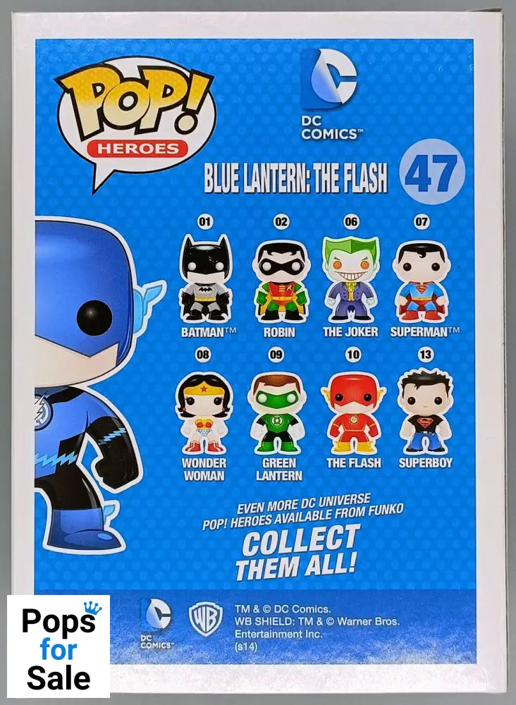 #47 Blue Lantern - DC The Flash - Metallic - Box Damaged Funko POP