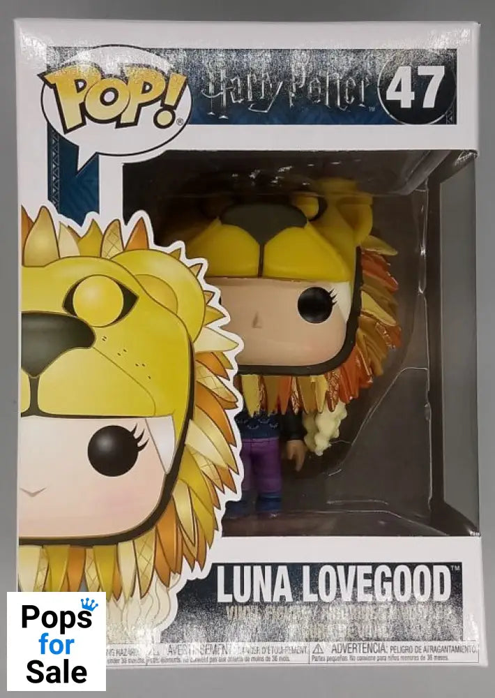 #47 Luna Lovegood (w/ Lion Hat) - Harry Potter Box Damaged Funko POP