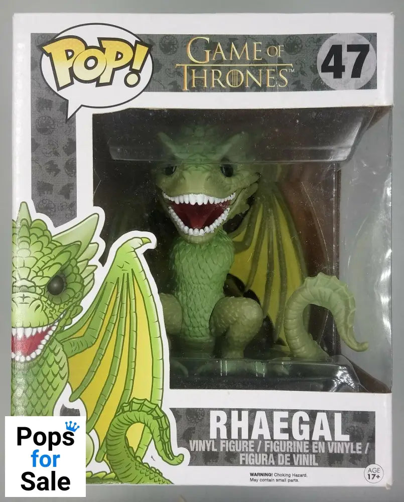 #47 Rhaegal - 6 Inch - Game of Thrones - Damaged Box Funko POP