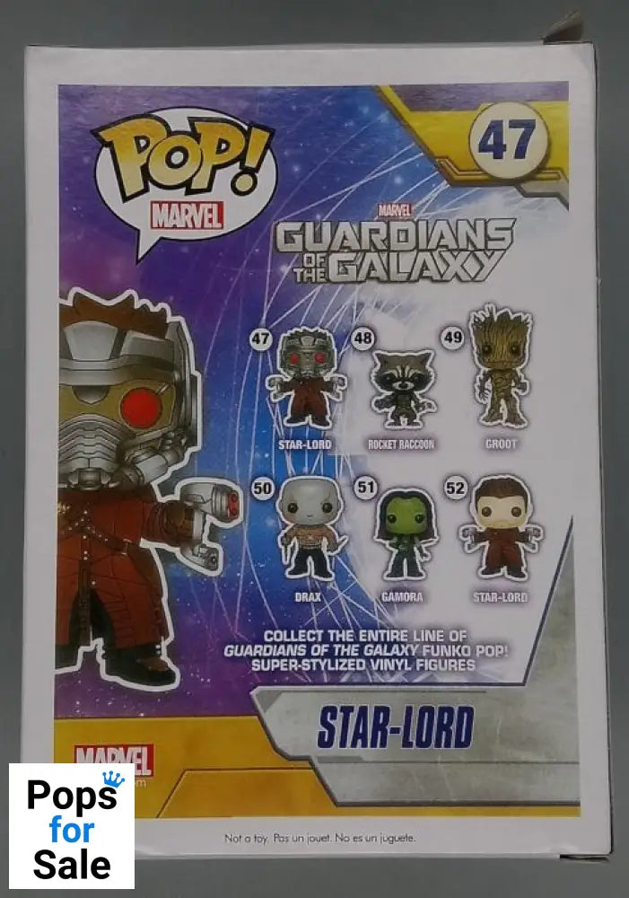 #47 Star-Lord - Marvel - Guardians of the Galaxy Box Damaged Funko POP