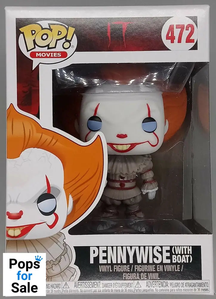 #472 Pennywise (with Boat) - Horror - IT (2017) Funko POP